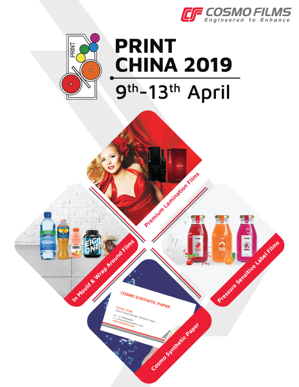 Cosmo Films to showcase speciality printing substrates at Print China 2019