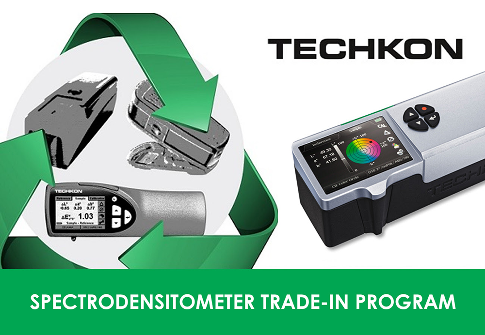 Techkon Spectrodensitometer Trade-In Program: Trade-in your legacy spectro handheld for a new device. 