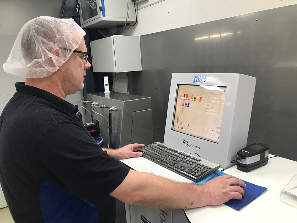 Pharmalabel assures quality and reduces risk in label supply chain with GSE Colorsat ink dispenser and Ink manager software