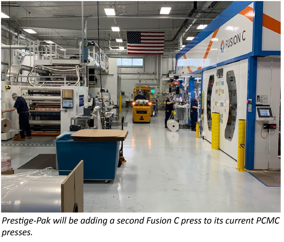 Prestige-Pak invests in additional Fusion C flexographic press from PCMC